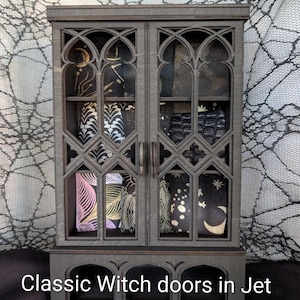 Design Your Own - Gothic Witchy Handmade Wooden Apothecary Curio Cabinet Altar
