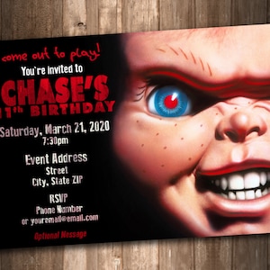 Chucky Party Invitation *Digital Printable*
