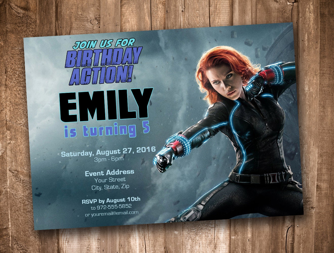 Black Widow Avengers Party Printables Free