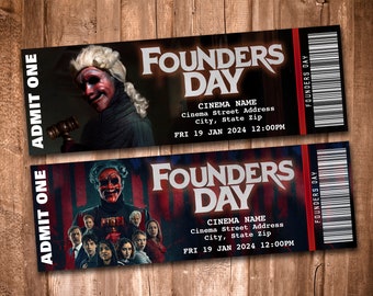 FOUNDERS DAY Collectible Movie Tickets