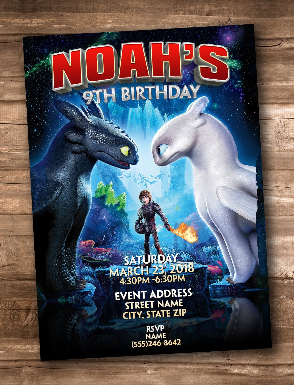 How to Train Your Dragon Party Invitation personalized - Etsy