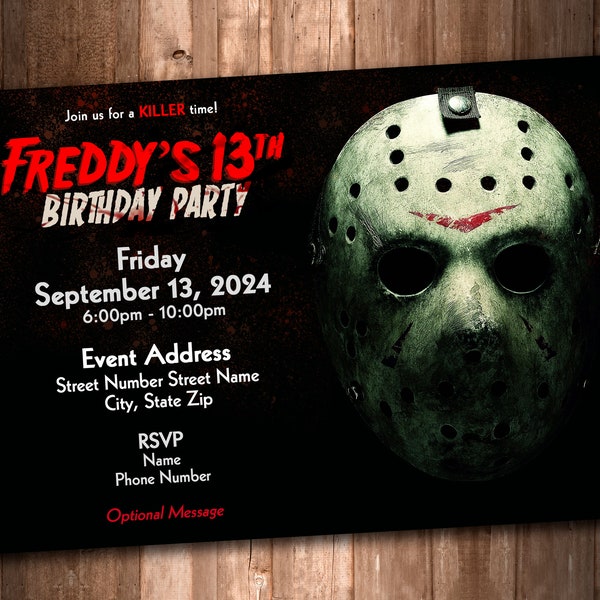 Friday the 13th Party Invitation