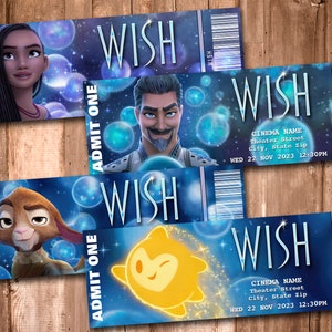 WISH Collectible Movie Tickets