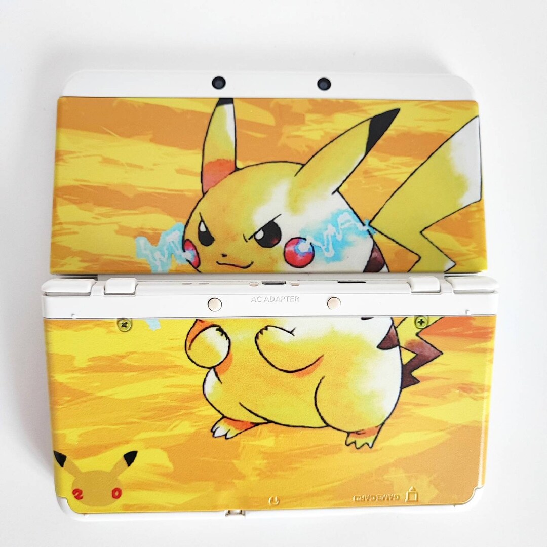 Pikachu New 3DS Custom Cover Plates Pokemon 20th Anniversary Etsy