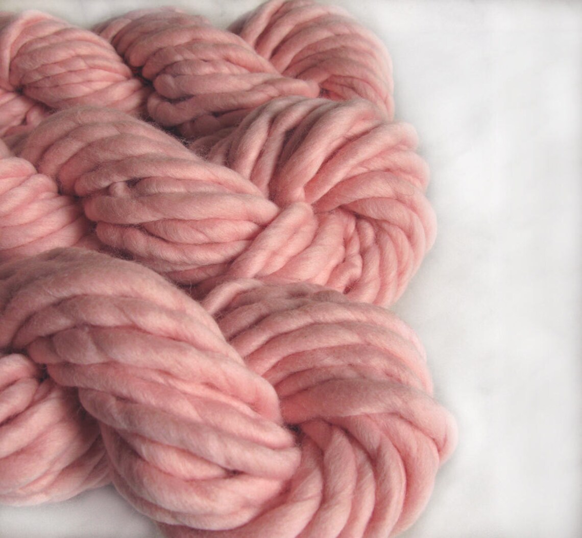 Extra Bulky yarn Super chunky yarn ATLAS light pink 3.5oz Etsy