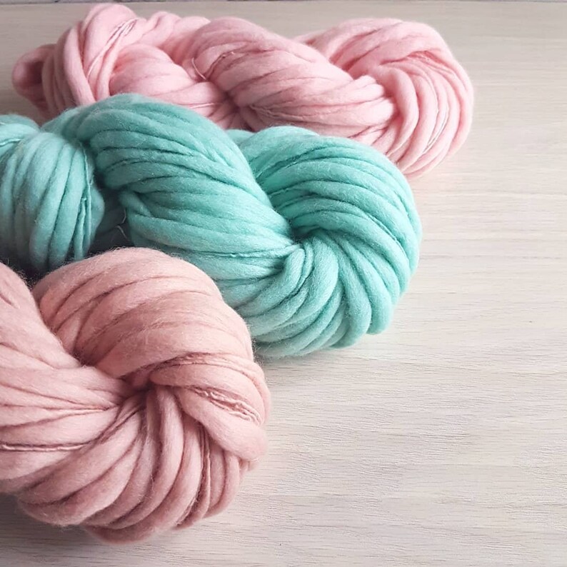 Thick and Thin Slub Merino Wool Knitting Yarn TTY2 Handspun Etsy