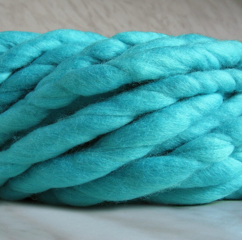 Super Bulky Yarn Mega Chunky Yarn TITAN Teal 16 Oz Mega Etsy
