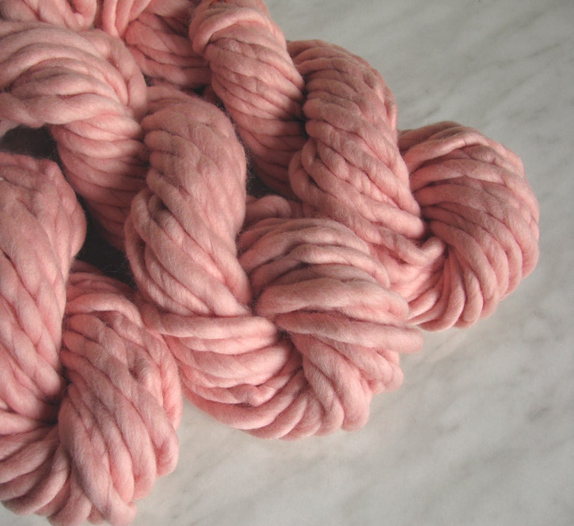 Extra Bulky yarn Super chunky yarn ATLAS light pink 3.5oz Etsy