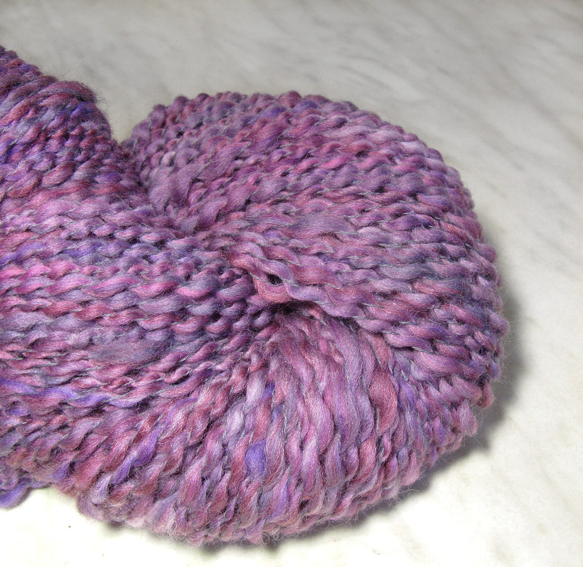 Wool Handspun Spiral Curly Knitting Yarn LILAC 4.6oz Merino Etsy