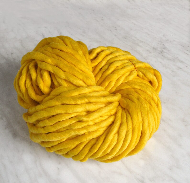 Super Bulky Yarn Extra Chunky Yarn ATLAS Yellow 7 Oz Super Etsy