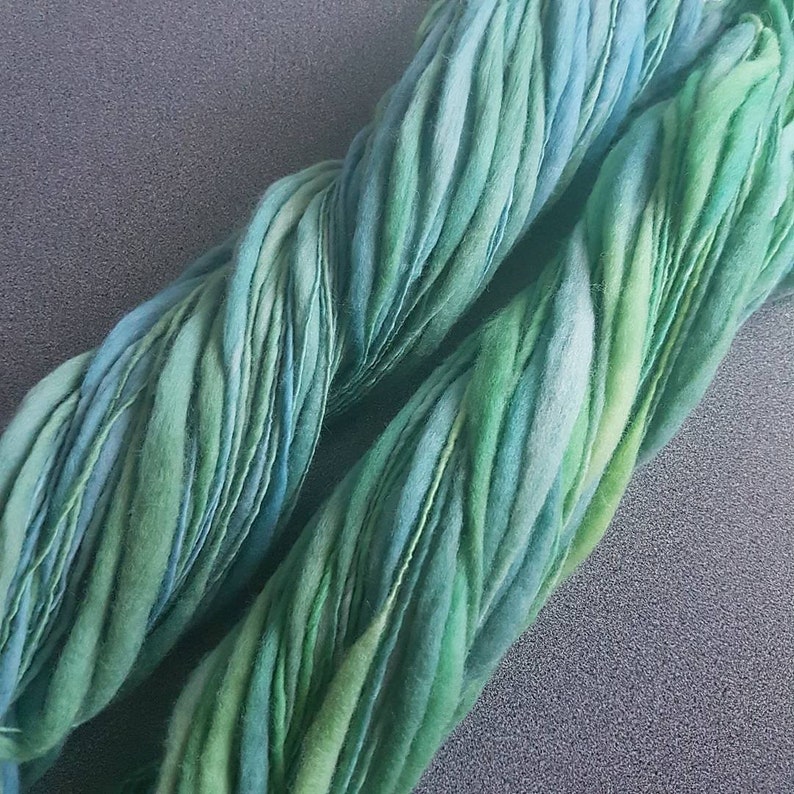 Thick and Thin Slub Merino Wool Knitting Yarn TTY2 Handspun Etsy