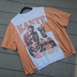 Upcycled Kanye West T-Shirt | XL | Handmade Reworked Band Tee | College Dropout