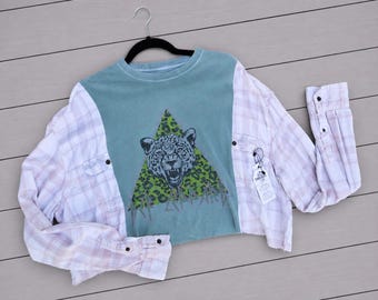 Def Leppard Upcycled Shirt | XL |  Handmade & One-of-a-Kind | Concert Festival Outfit