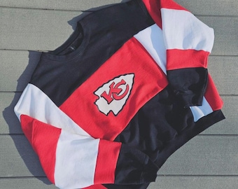Kansas City Chiefs Upcycled Sweatshirt | M-XXL | Handmade Reworked | Game Day Outfit