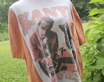 Upcycled Kanye West T-Shirt | XL | Handmade Reworked Band Tee | College Dropout