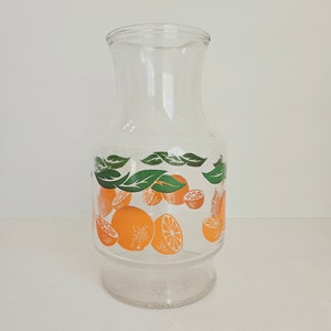 Vintage Orange Juice Carafe - Anchor Hocking - Retro Kitchen Decor
