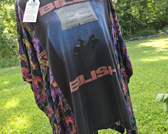 Billie Eilish Upcycled Shirt | XL | Handmade Reworked Band Tee