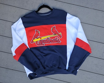St. Lous Cardinals Upcycled Sweatshirt | MLB | XL |  Handmade & One-of-a-Kind | Game Day Outfit