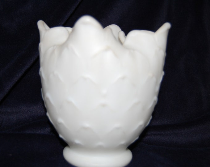 Imperial Glass Marked With Mfg. Insignia White Satin Glass Etsy