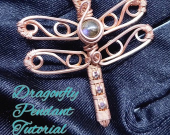 Wire Wrap Dragonfly Pendant Tutorial – Intermediate Jewelry Making (PDF)