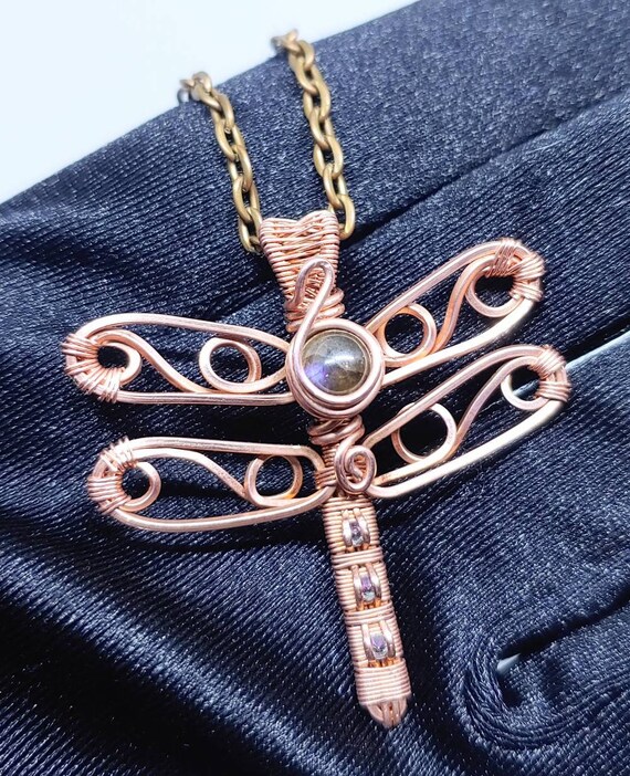 TUTORIAL Wire Wrapped Dragonfly Pendant Tutorial Wire Wrapping Tutorial Pdf Tutorial Jewelry Making Wire Wrap How To