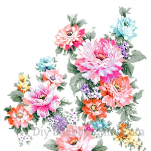 Tobogán de agua Calcomanías Shabby Chic Muebles Transferencia de imágenes Vintage Antique Craft Label Artesanías Scrapbooking Card Making DIY Frosty Flowers