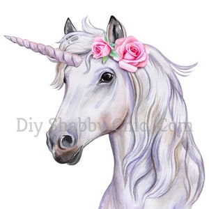 Tobogán de agua Calcomanías Shabby Chic Muebles Transferencia de imágenes Vintage Antique Home Craft Label Artesanías Scrapbooking Card Making DIY Pretty Unicorn
