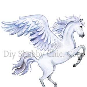 Wasserrutsche Abziehbilder Shabby Chic Möbel Bild Transfer Vintage antike Home Craft Label Scrapbooking Karte machen DIY Pegasus