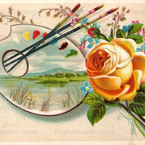 Calcomanías de tobogán Decales Shabby Muebles Chic Transferencia Vintage Antigua Casa Artesanía Etiqueta Artesanías Scrapbooking Tarjeta haciendo diy palet floral