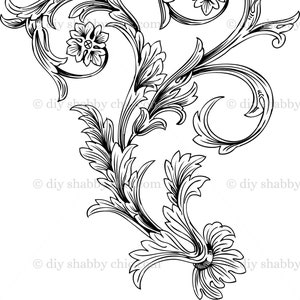 Waterslide Calcomanías Shabby Muebles Chic Transferencia vintage antigua casa artesanía etiqueta artesanías scrapbooking tarjeta haciendo hoja de bricolaje scroll
