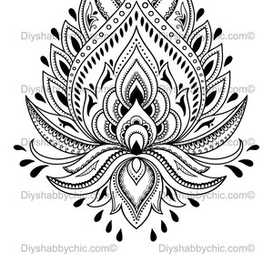 Waterslide Stickers Shabby Chic Furniture Image Transfer Vintage Antique Home Craft Label Crafts Scrapbooking Card Making DIY Henna Design
