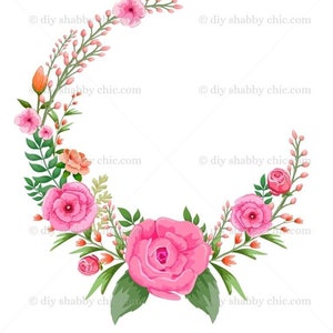 Waterslide Decals Shabby Chic Image Transfer vintage Antique Home Craft Label Crafts Scrapbooking Card Making DIY Batonical Rose Frame