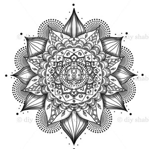 Meuble stickers shabby chic français image transfert vintage Antique Black Mandala maison artisanat étiquette script métiers de la carte en scrapbooking faire bricolage
