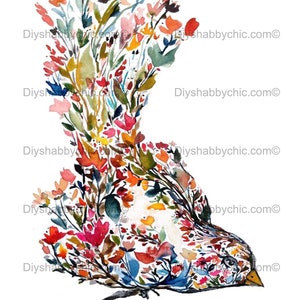 Waterslide Decals Shabby Chic Furniture Image Transfer vintage Antique Home Craft Label Crafts Scrapbooking Card Making DIY Floral Bird