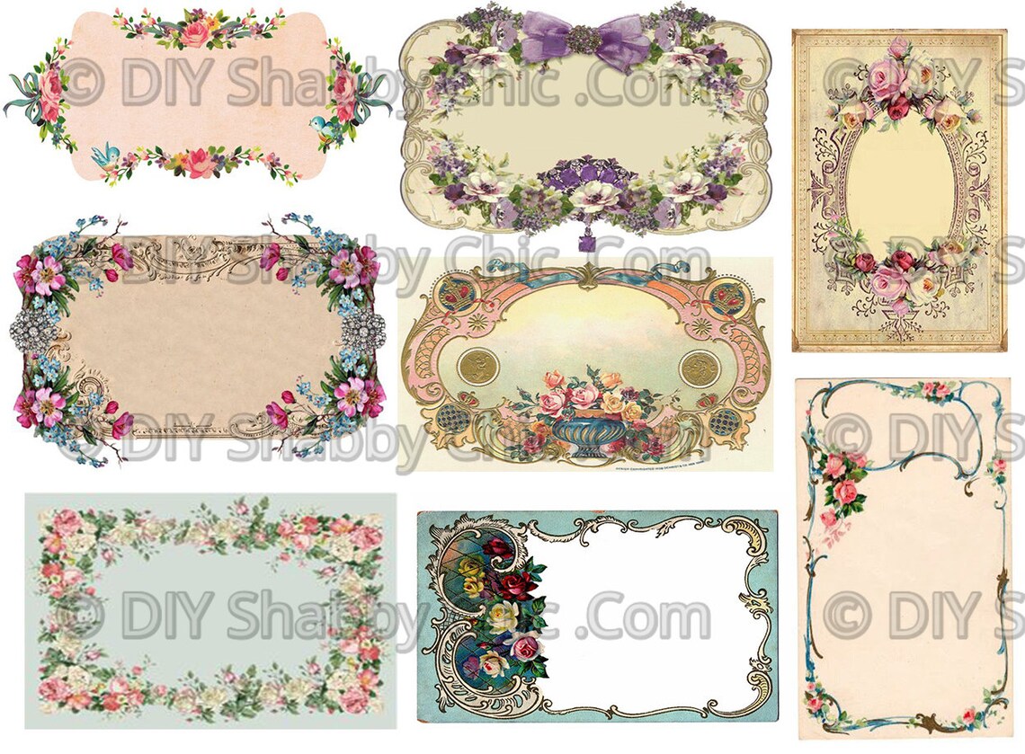 Waterslide Decals Shabby Chic Furniture Image Transfer Vintage Etsy