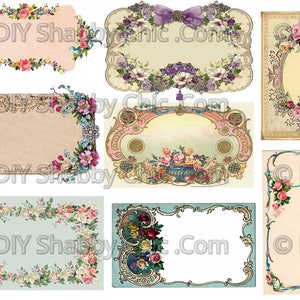 Waterslide Stickers Shabby Chic Furniture Image Transfer Vintage Antique Home Craft Label Crafts Scrapbooking Card Making DIY Prettylabel
