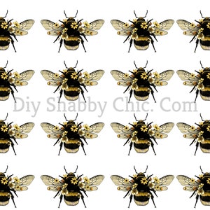 Waterslide Decals Shabby Chic Furniture Image Transfer Vintage Antique Home Craft Label Craft Crafts Scrapbooking Card Making DIY Bumble bee