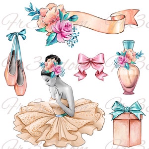 Cut & Stick, Selbstklebende Aufkleber, Möbel, Wandaufkleber, klar, Transfer, Kunst, Collage, Mixed Media, Kinderaufkleber, 332 Ballerina Things