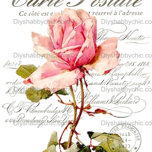 Waterslide Stickers Shabby Chic Furniture Image Transfer Vintage Antique Home Craft Label Crafts Scrapbooking Card Making DIY Rose Letter