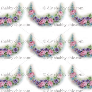 Waterslide Decals Shabby Chic Furniture Image Transfer vintage Antique Home Craft Label Crafts Scrapbooking Card Making DIY Flower