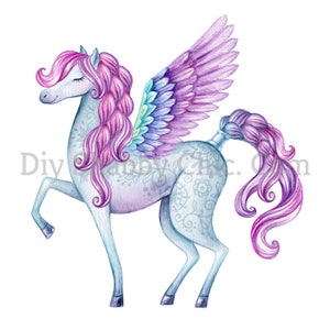 Geschnitten und Stick Klar weiß Möbel Wand Selbstklebende Aufkleber Vinyl Perlmutt Bastelpapier Fliegendes Einhorn