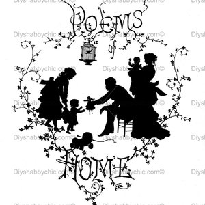 Waterslide Decals Shabby Chic Furniture Image Transfer vintage Antique Home Craft Label Crafts Scrapbooking Card Making DIY Poetry of Home