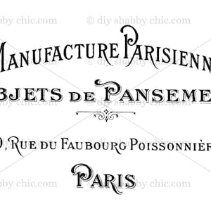 Waterslide Decals Shabby Chic Furniture Image Transfer vintage Antique Home Craft Label Crafts Scrapbooking Card Making DIY Parisienne