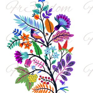 Cut & Stick, Selbstklebende Aufkleber, Möbel, Wandaufkleber, klar, Transfer, Kunst, Collage, Mixed Media, Kinderaufkleber, 357 Volkskunst Blumen