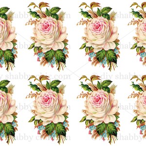 Waterslide Stickers Shabby Chic Furniture Image Transfer Vintage Antique Home Craft Label Crafts Scrapbooking Card Making DIY Palerose
