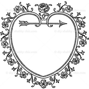 Waterslide Decals Shabby Chic Furniture Image Transfer vintage Antique Home Craft Label Crafts Scrapbooking Card Making DIY Heart Arrow