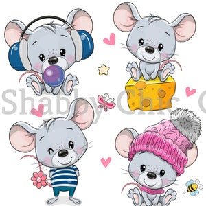 Waterglijbaan stickers Shabby Chique Meubels Afbeelding Transfer Vintage Antieke Home Craft Label Crafts Scrapbooking Card Making DIY Cool Mice