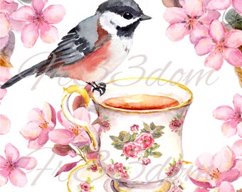 Waterslide Decals, Diy Shabby Chic, Furniture Transfer, Vintage Image Transfer, Antique Home Craft 183 Teacup Blossom