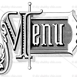 Waterslide Decals Shabby Chic Furniture Image Transfer vintage Antique Home Craft Label Crafts Scrapbooking Card Making DIY Menu