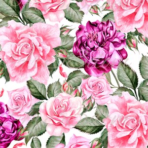 Schneiden & Kleben, Selbstklebende Aufkleber, Möbel, Wandaufkleber, klar, Transfer, Kunst, Collage, Mixed Media, Kinder Aufkleber, 148 rosa Rosenmuster